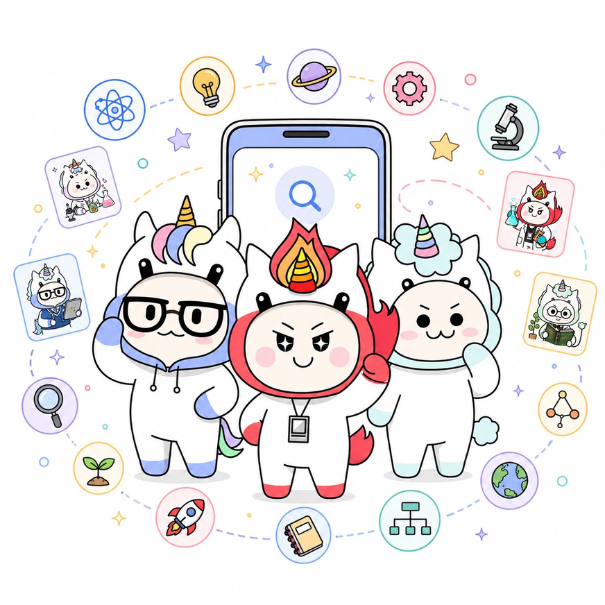 탐구 위인 테스트 캐릭터 일러스트